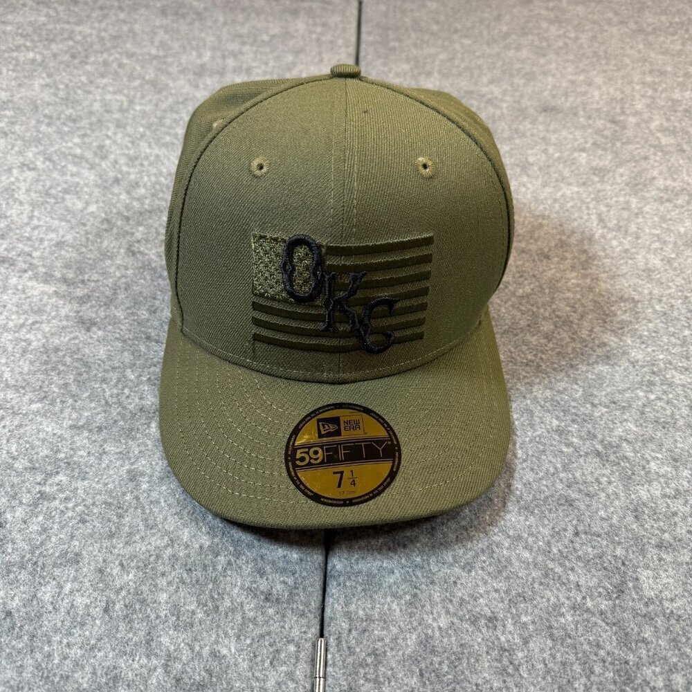 New Era 59FIFTY Oklahoma City Comets MLB Baseball Cap Men 7 1/4 Olive Fitted Hat